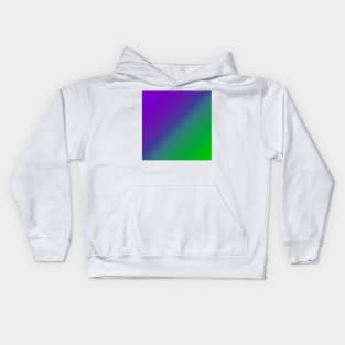 Diagonal Ombre Purple Green Kids Hoodie